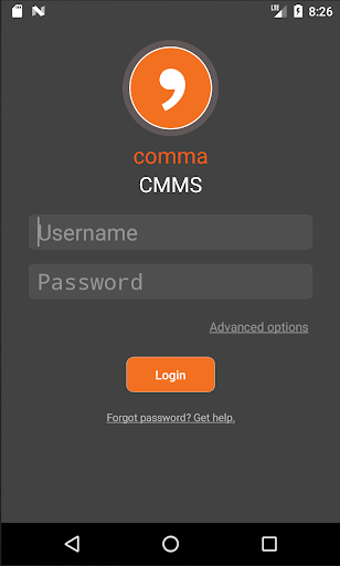 comma CMMS Technicians App Screen 3