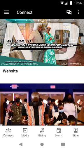 Android application New Destiny PWC Houston screenshort