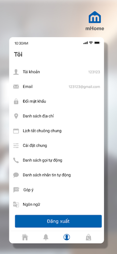 mHome Security Screen 2