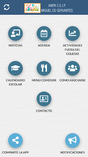 Android application AMPA CEIPSO Miguel Cervantes screenshort