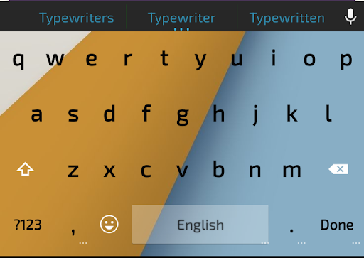Android application Typewriter Sound Keyboard screenshort