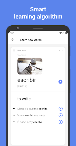 Screenshot of Learn Spanish with flashcards!