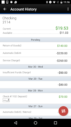 FAIRWINDS Mobile Banking Screen 2