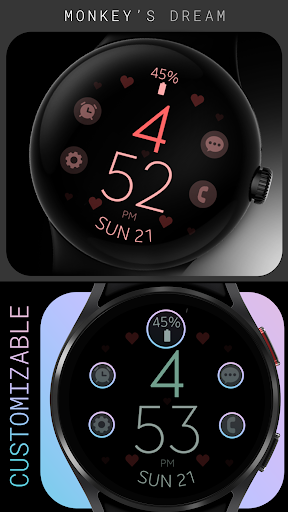 Android application Digital Love watch face screenshort