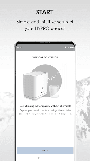 HYPRO WATER App Screen 3