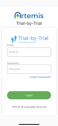 Android application Artemis ABA Trial-by-Trial screenshort