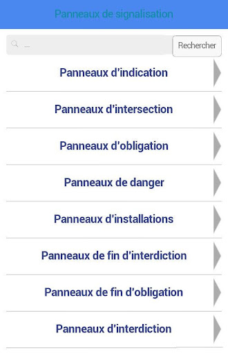 Android application Signalisation Routière Code de screenshort