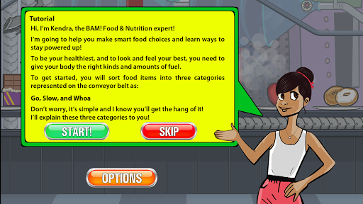 Screenshot of CDC BAM! Dining Decisions