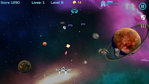 Android application Nymerian Fighter Space Shooter screenshort