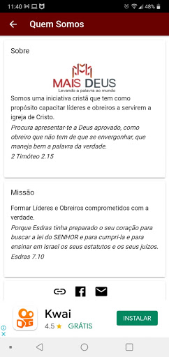 MaisDeus.com Screen 3