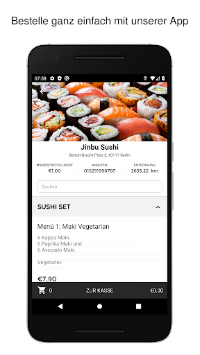 Android application Jinbu Sushi screenshort