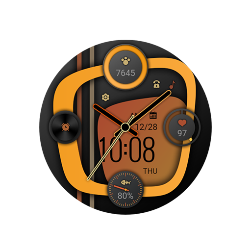 Orange Clock For Wear OS logo