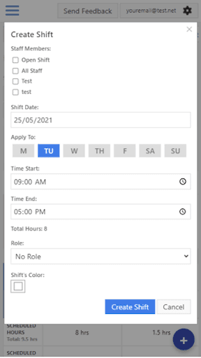 Brisk Employee Scheduling Screen 2