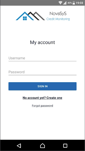 Android application Credit Monitoring screenshort