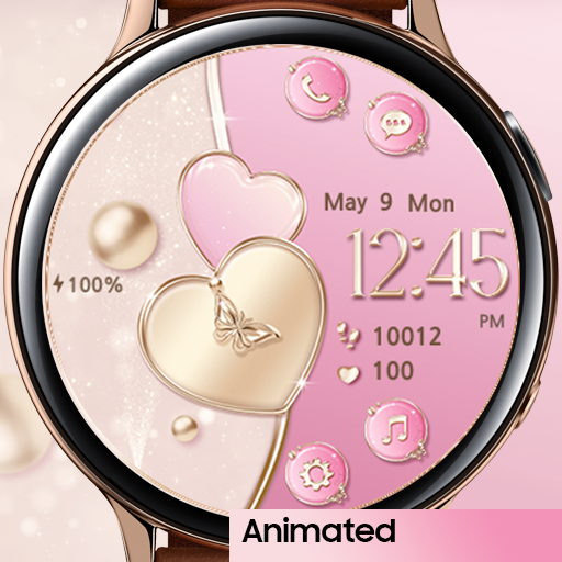 Pink and Gold Heart_Watchface 1.0.0 Icon