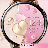 Pink and Gold Heart_Watchface icon