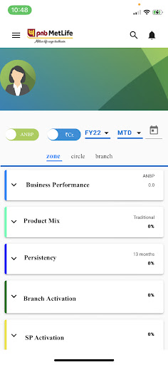PNB Metlife Dashboard Screen 2