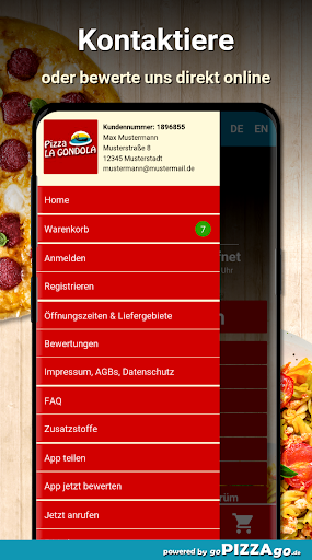Pizza La Gondola München Milbe Screen 3