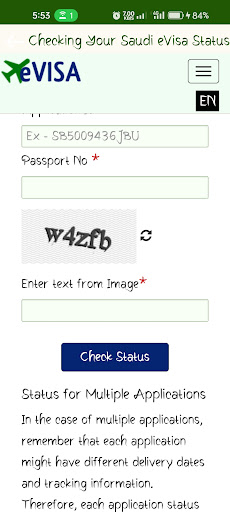 Saudi visa apply and check