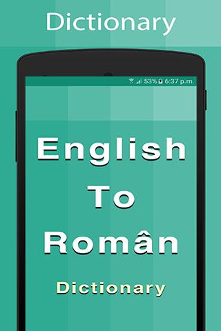 Android application Romanian Dictionary screenshort