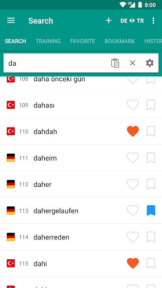German - Turkish dictionary banner
