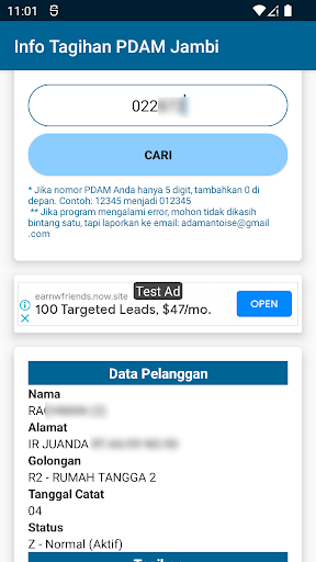 Info Tagihan PDAM Jambi Screen 3
