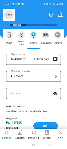 AbataPulsa Screen 2