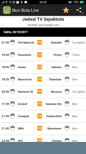 Skor Bola Langsung Live