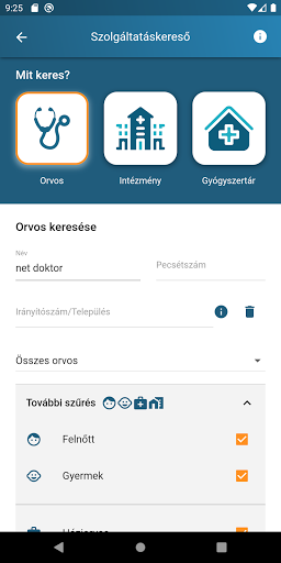 NetDoktor Páciens Screen 2