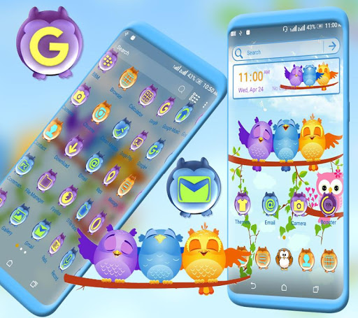 Animated Birds Launcher Theme Screen 2
