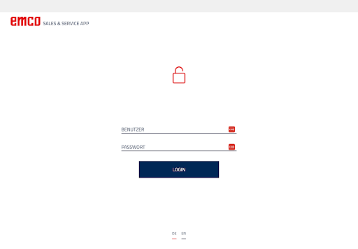 EMCO Sales & Service App Screen 3