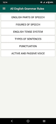 Android application All English Grammar Rules screenshort