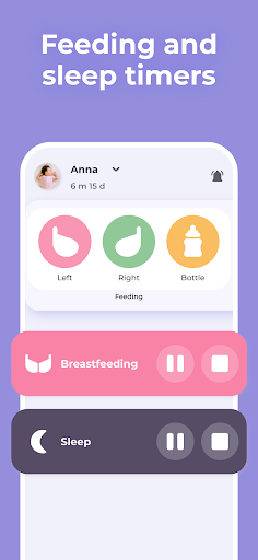 Android application Baby diary feeding timer track screenshort