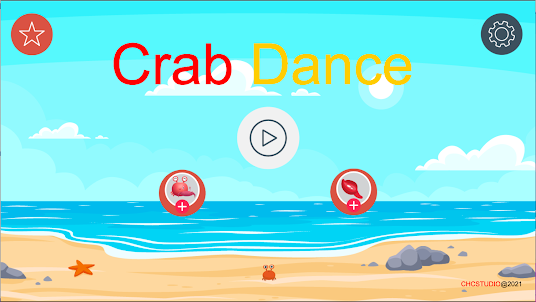 Crab dance on the beach