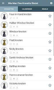 Enzyklopädie der Krawatten Bildschirmfoto