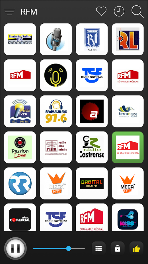 Android application Portugal Radio FM AM Music screenshot