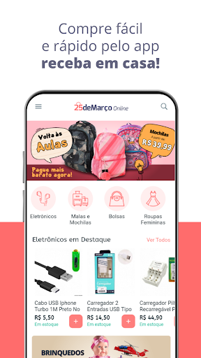 Android application 25 de Março Online screenshort