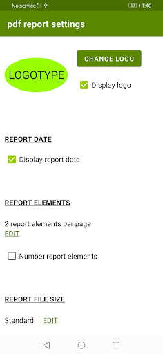 Screenshot of Photo Reports Pro