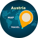 Austria map travel icon