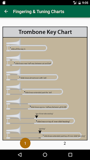 Android application Trombone Fingering & Tuning screenshort