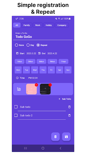 EasyToDo - CheckList Screen 2