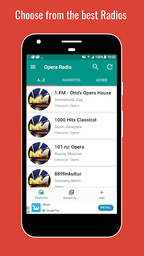 Android application Opera Radio screenshort
