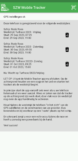 SZW Mobile Tracker Screen 3
