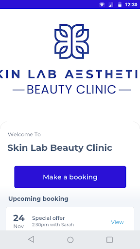 Android application Skin Lab Beauty Clinic screenshort