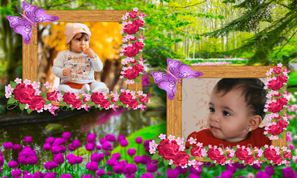 Beautiful Garden Double Photo Frame Application
