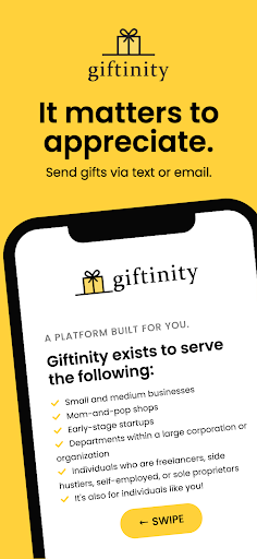 Android application Giftinity screenshort