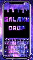 screenshot of Galaxy Space Drop Keyboard Background