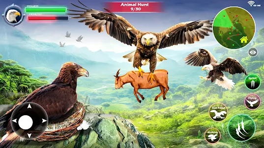 Simulador de águia real