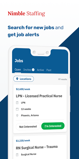 Android application Nimble Staffing screenshort