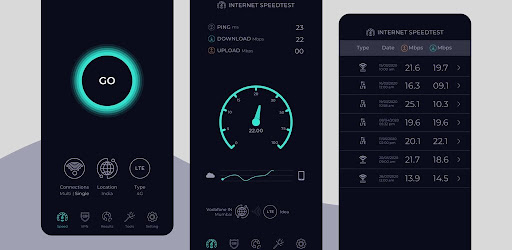 Android application Real Internet Speed Test screenshort